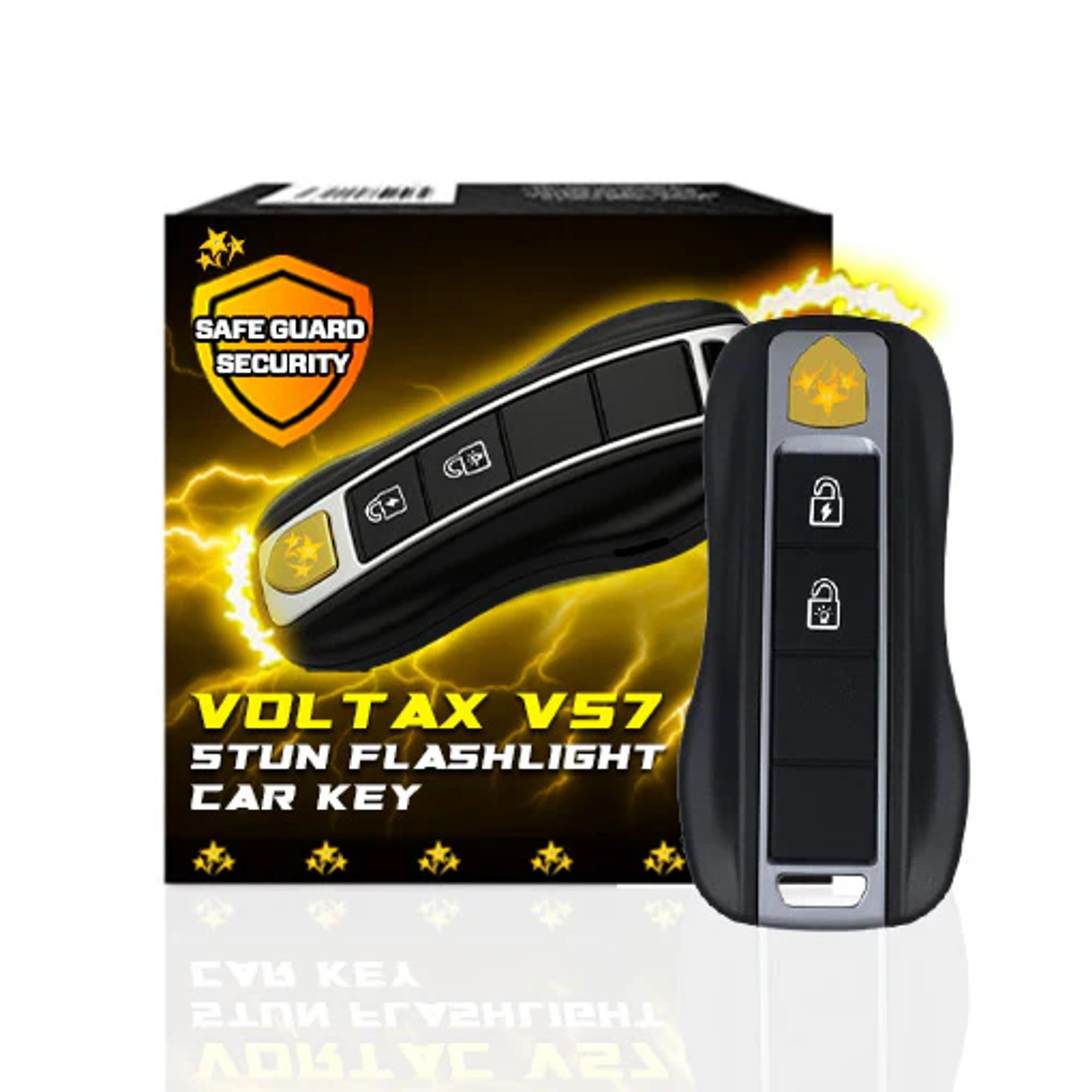 💥 2025 Mega Sale 70% OFF ️🔥 VOLTAX V57 Hi-Tech Stun Flashlight Car Key ⚡ Smart Defense - Stay Safe